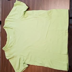 Liz & Me Green Tee w Elastic Collar and Arm Sleeves 0X (16W)